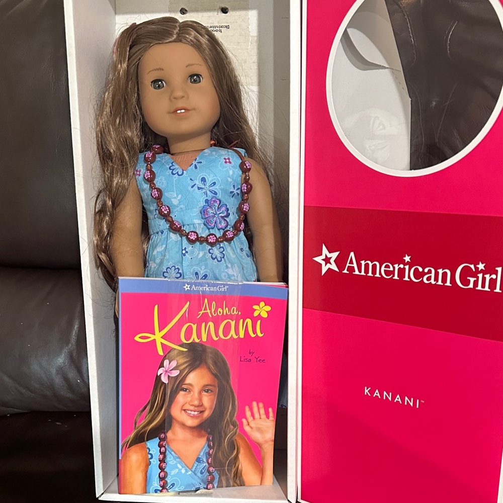 American Girl Kanani Doll with Blue Floral Dress